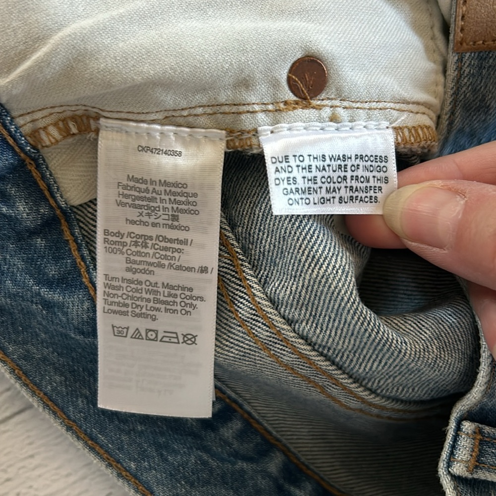 NWT Madewell Low-Slung Straight Leg‎ Jeans Sz 31 Blue - Picture 8 of 13